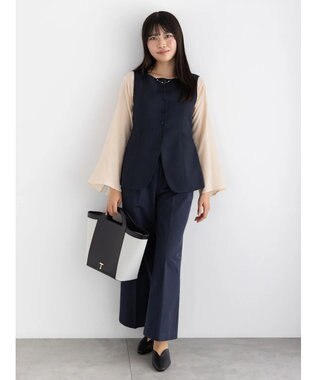 Te chichi 2タックチノパンツ【AOYAMA FASHION ASSOCIATION × Te chichi】 ネイビー