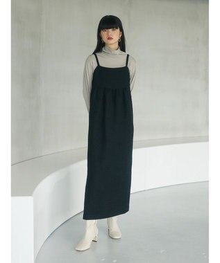 Green Parks armonia．表面感素材ジャンスカ Black