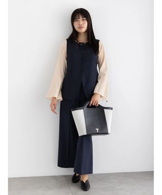 Te chichi 2タックチノパンツ【AOYAMA FASHION ASSOCIATION × Te chichi】 ネイビー