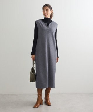 Green Parks 柄圧縮ポンチキーネックジャンスカ