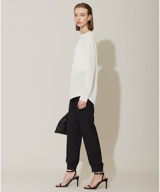 ICB 【洗える】 ペーパーブレンドシャインニット プルオーバー オフホワイト系