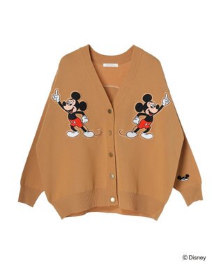 Green Parks ミッキーマウス・クラブ／パッチワークカーディガン Camel