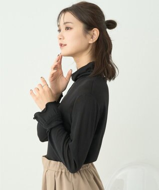 earth music&ecology シアードッキングタートルプルオーバー Black