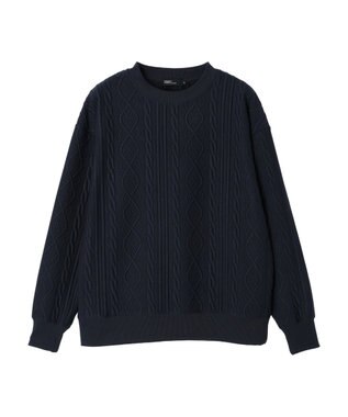 CRAFT STANDARD BOUTIQUE ケーブル柄カットプルオーバー1 Navy