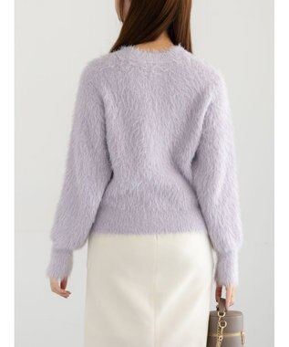 Te chichi シャギーヤーンロングスリーブニット ピンク