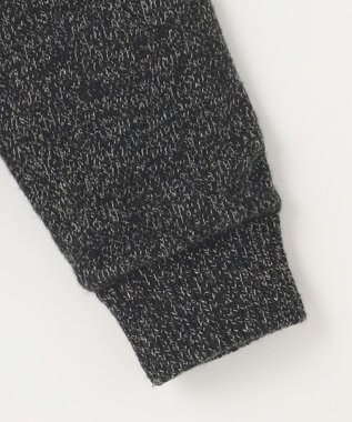 JOSEPH ABBOUD MOUNTAIN 【イタリア糸使用/サスティナブル素材/裏地付き/ライナードッキング対応】 コットンウール ニット アウター ブラック系