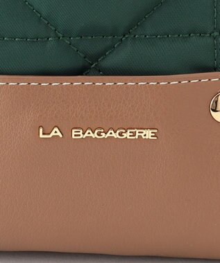 LA BAGAGERIE グリッドキルティングトート ダークグリーン