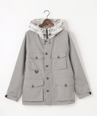 JOSEPH ABBOUD MOUNTAIN 【撥水/ライナードッキング対応】スライバー カモフラージュコンビ パーカー ライトグレー系