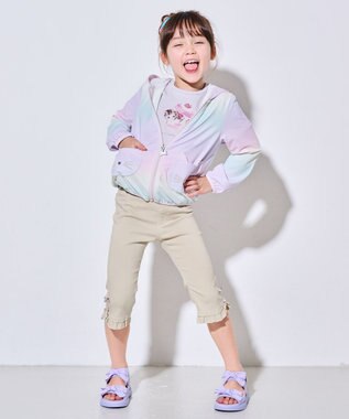 ANY KIDS 水彩風 アニマルプリント Ｔシャツ サックスブルー×ネコ