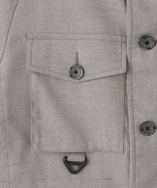 JOSEPH ABBOUD MOUNTAIN 【撥水/ライナードッキング対応】スライバー カモフラージュコンビ パーカー ライトグレー系