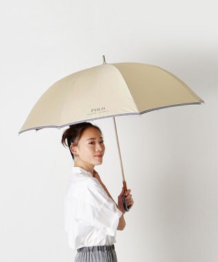 MOONBAT 【雨傘】POLO RALPH LAUREN（ポロ ラルフローレン）長傘 ツイル無地×RAIN BEAR ベージュ