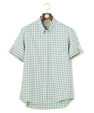 J.PRESS MEN オーガニックコットンダブルチューブマルチチェック シャツ ライトグリーン系3