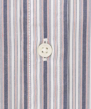 J.PRESS MEN オーガニックコットン ダブルチューブマルチストライプ シャツ ブルー系1