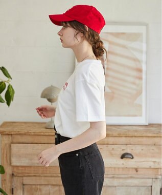 WEGO 【ANGIE VINTAGE】ワンポイント刺繍ロゴTシャツ ホワイトその他