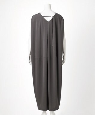 23区 【GOLD LABEL】リュクスジャージー バックデザイン ワンピース グレー系