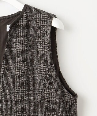 J.PRESS LADIES L 【洗える】チェック ジャカード ジャンパースカート ブラウン系5