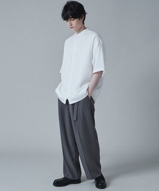 WEGO トロミBIGバンドカラーシャツ（S） ホワイト