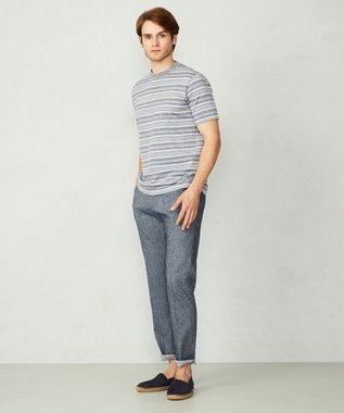 JOSEPH ABBOUD 【キングサイズ】リヨセルリネンシャンブレー パンツ ブルー系