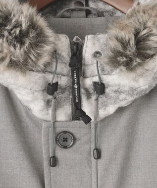 JOSEPH ABBOUD MOUNTAIN 【撥水/ライナードッキング対応】スライバー カモフラージュコンビ パーカー ライトグレー系