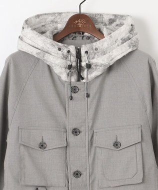 JOSEPH ABBOUD MOUNTAIN 【撥水/ライナードッキング対応】スライバー カモフラージュコンビ パーカー ライトグレー系