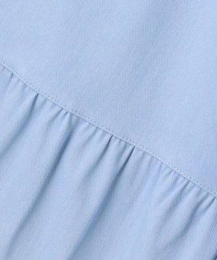 組曲 KIDS 【150-160㎝】ティアードデニムパンツ サックスブルー