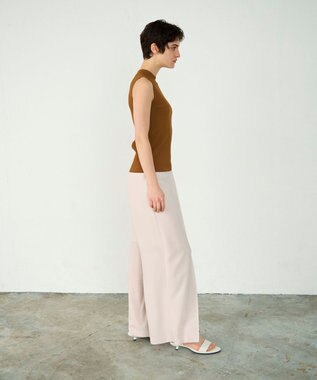 GRACE CONTINENTAL ハイネックリブニットトップ ブラウン