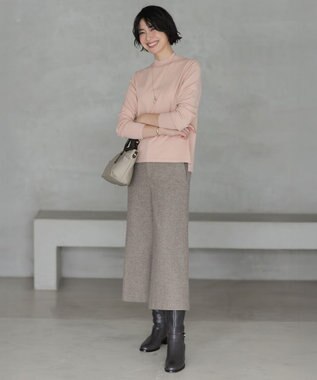 J.PRESS LADIES 【人気のため新色追加】PRINCE ハイネック ニット ピンク系1