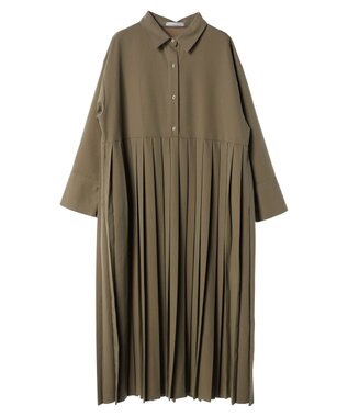Green Parks armonia．プリーツシャツワンピース Beige