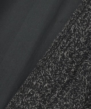 JOSEPH ABBOUD MOUNTAIN 【イタリア糸使用/サスティナブル素材/裏地付き/ライナードッキング対応】 コットンウール ニット アウター ブラック系