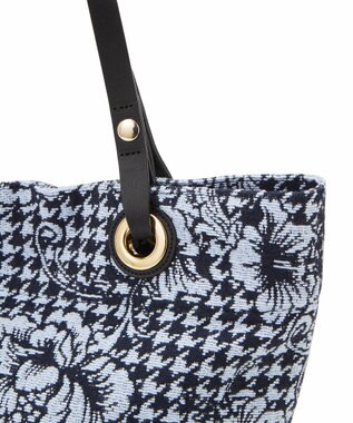 TOPKAPI 【TREASURE TOPKAPI】ジャガード生地 総柄 ミニ トートバッグ ブルー