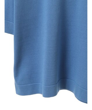 Green Parks 袖裏配色５分袖ニットプルオーバー Blue