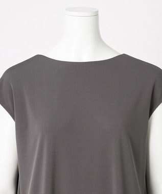 23区 【GOLD LABEL】リュクスジャージー バックデザイン ワンピース グレー系