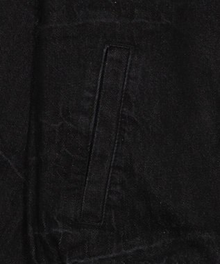 WEGO 【ユニセックス着用ITEM】ファーフードスラッシュデニムブルゾン デニムブラックソノタ