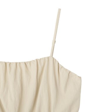 Green Parks 胸元バルーンワイドシルエットサロペット Light Beige