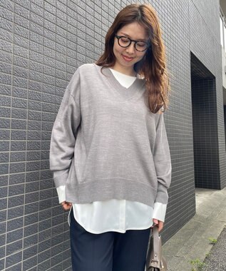 UNFILO ハイゲージウール Ｖネック