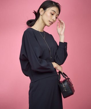 組曲 【KUMIKYOKU NAVY】コンフォータブルアムンゼン ドルマンブラウス ネイビー系