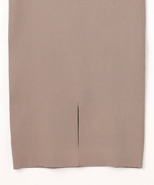 自由区 S 【洗える】リブストレッチタイト スカート モカ