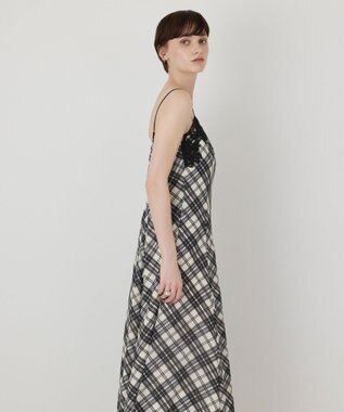 GRACE CONTINENTAL チェックプリントキャミワンピース キナリ