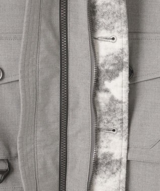 JOSEPH ABBOUD MOUNTAIN 【撥水/ライナードッキング対応】スライバー カモフラージュコンビ パーカー ライトグレー系