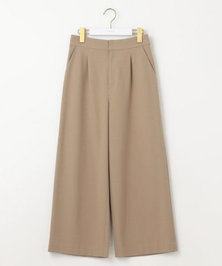 ANY SIS 【シリーズ累計7万本突破！】サーモ2WAYストレッチ ワンタック ワイドパンツ キャメル