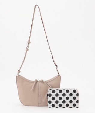 Y'SACCS イタリアンシープ　マルチポーチ付き　ホーボーバッグ グレージュ