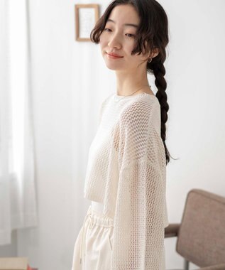 WEGO ショートメッシュニットプルオーバー ホワイト