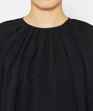 uncrave 【吸水速乾・接触冷感・洗濯機洗い可】シアーボイル ボリュームスリーブブラウス（uncrave STANDARD） ブラック