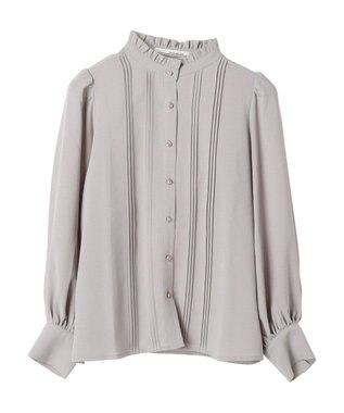 Green Parks ・ＥＬＥＮＣＡＲＥ　ＤＵＥ　ピンタックスタンドブラウス Gray