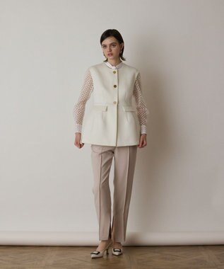 GRACE CONTINENTAL ダンボールニットジレジャケット キナリ