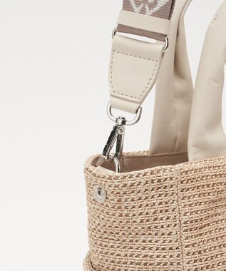 russet ナイロンラフィア2WAYトートバッグ(CE-1711) Ivory