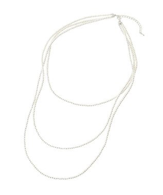 Green Parks ・ＨＡＬＦ　ＴＩＭＥ　ビーズ３連ネックレス Silver