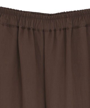 Green Parks ■ESCAR サイドミニフリルワイドパンツ Brown