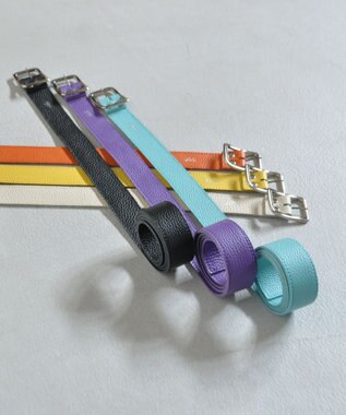 blancle シュリンクレザー 幅3cm 長さ110cm ベルト ORANGE