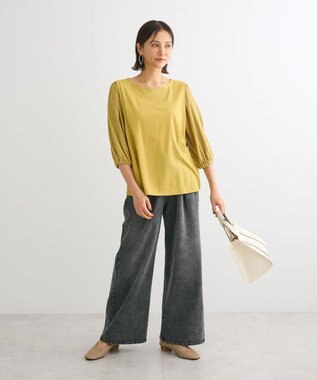 Green Parks 袖表面ドッキングカットプルオーバー Lime Green